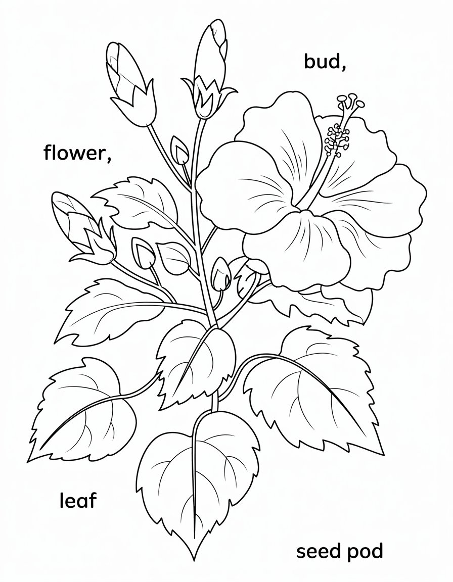 Hibiscus Botanical Study